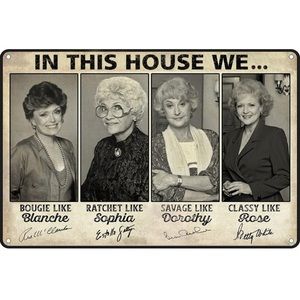 Golden Girls Metal Wall Art